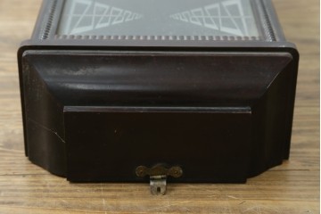 和製アンティーク　SATO CLOCK(佐藤時計製造株式会社)　振り子窓のデザインが印象的な時計　(R-087625)