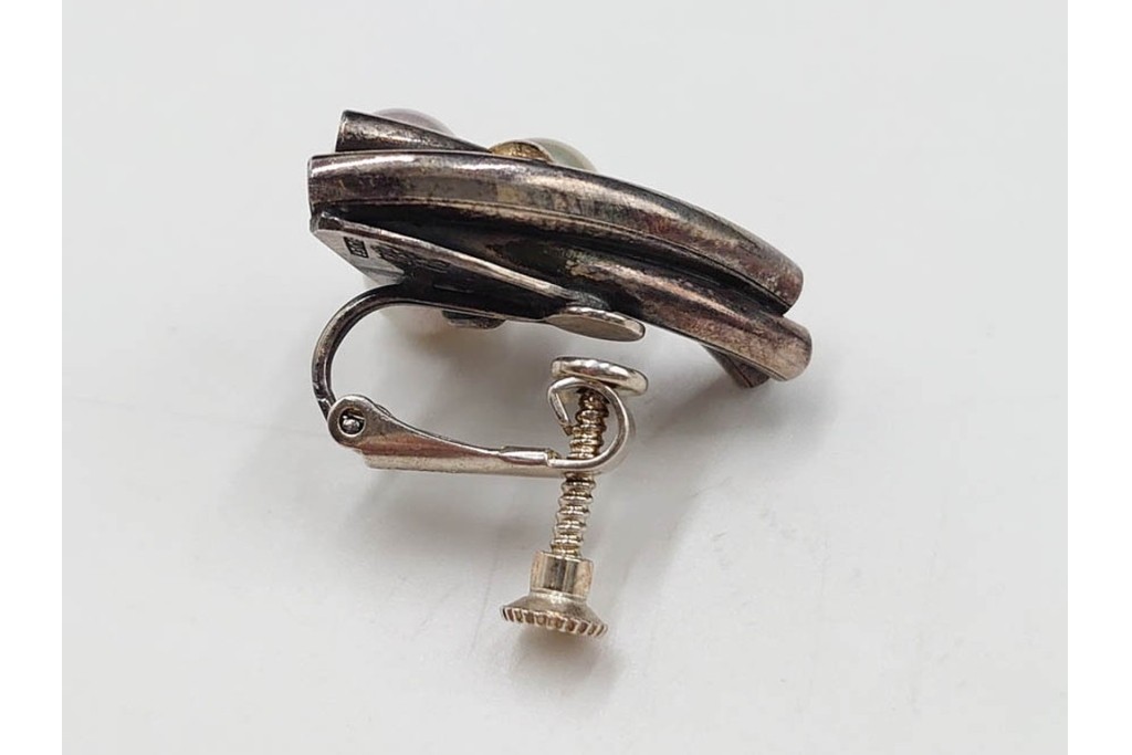 島田紘一呂　K18金(18金)・SILVER　パール(真珠)のイヤリングと花モチーフの指輪セット　(R-087636)