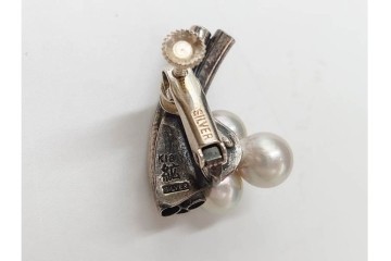 島田紘一呂　K18金(18金)・SILVER　パール(真珠)のイヤリングと花モチーフの指輪セット　(R-087636)