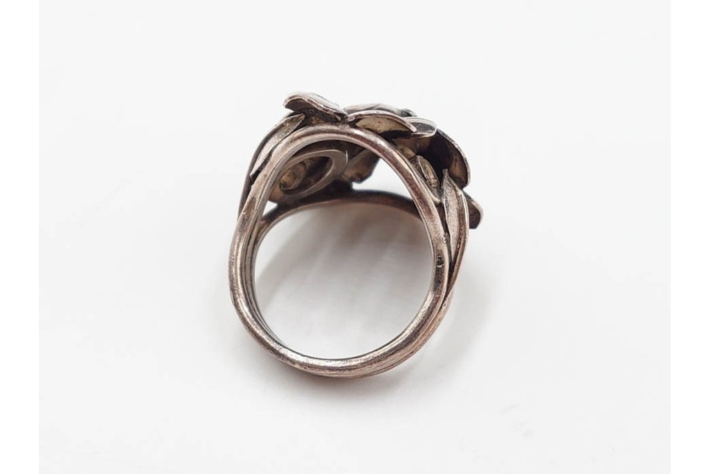 島田紘一呂　K18金(18金)・SILVER　パール(真珠)のイヤリングと花モチーフの指輪セット　(R-087636)