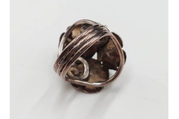 島田紘一呂　K18金(18金)・SILVER　パール(真珠)のイヤリングと花モチーフの指輪セット　(R-087636)