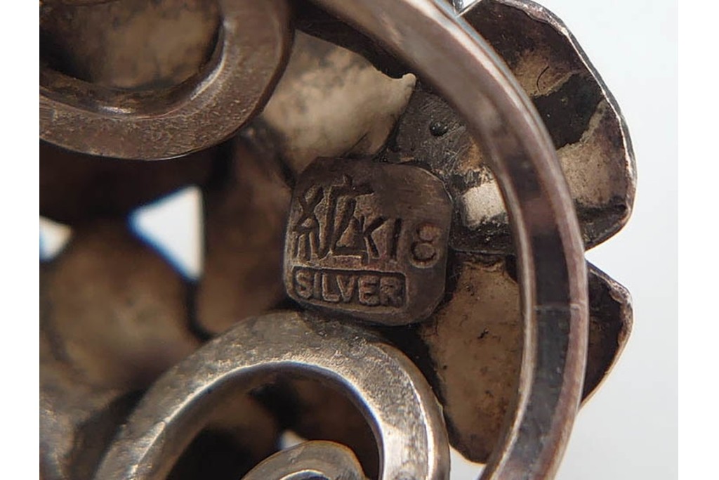 島田紘一呂　K18金(18金)・SILVER　パール(真珠)のイヤリングと花モチーフの指輪セット　(R-087636)