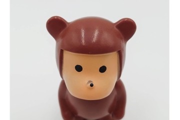 サクラ製　まんが日本昔ばなし　桃太郎　可愛らしい猿のソフビ人形　(R-087641)
