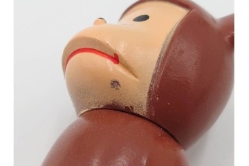 サクラ製　まんが日本昔ばなし　桃太郎　可愛らしい猿のソフビ人形　(R-087641)