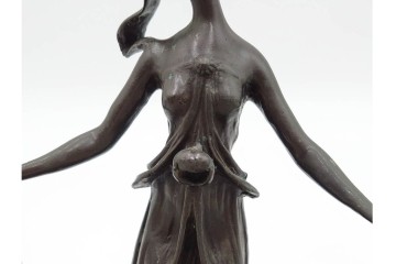 ジョゼフ・カーリエ　高さ約22cm　躍る女性のブロンズ像　(R-087643)