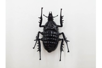 ヴェネツィア　ヴィットリオ・コスタンティーニ(Vittorio Costantini)　ガラス製　コガネムシ・カミキリムシ・カブトムシの置物3点セット　外箱付き　(R-087647)