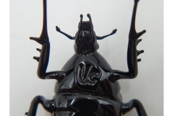 ヴェネツィア　ヴィットリオ・コスタンティーニ(Vittorio Costantini)　ガラス製　コガネムシ・カミキリムシ・カブトムシの置物3点セット　外箱付き　(R-087647)