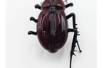 ヴェネツィア　ヴィットリオ・コスタンティーニ(Vittorio Costantini)　ガラス製　コガネムシ・カミキリムシ・カブトムシの置物3点セット　外箱付き　(R-087647)