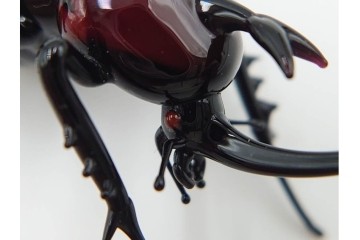 ヴェネツィア　ヴィットリオ・コスタンティーニ(Vittorio Costantini)　ガラス製　コガネムシ・カミキリムシ・カブトムシの置物3点セット　外箱付き　(R-087647)