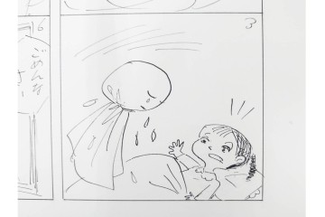 小島功　肉筆原画　「ファミリーONE」　漫画原稿等12枚セット　(R-087651)