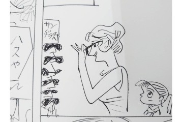 小島功　肉筆原画　「ファミリーONE」　漫画原稿等12枚セット　(R-087651)