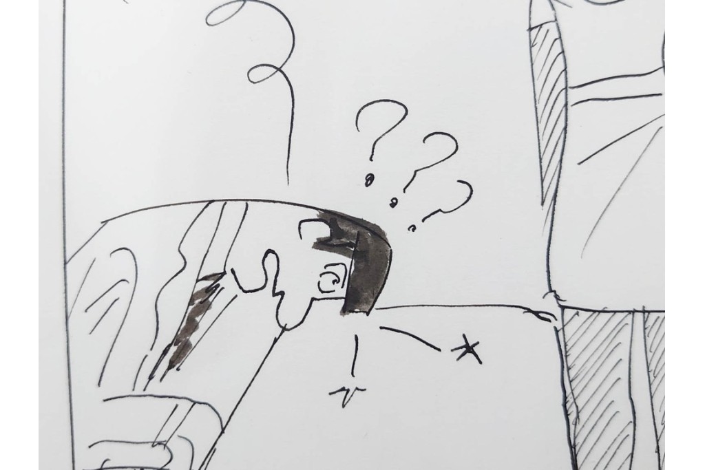 小島功　肉筆原画　「ファミリーONE」　漫画原稿等12枚セット　(R-087652)