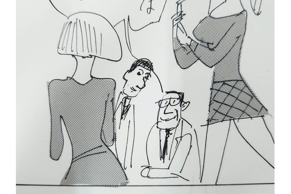 小島功　肉筆原画　「ファミリーONE」　漫画原稿等12枚セット　(R-087652)