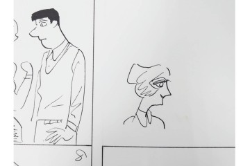 小島功　肉筆原画　「ファミリーONE」　漫画原稿10枚セット　(R-087653)