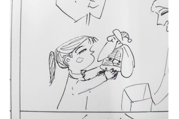 小島功　肉筆原画　「ファミリーONE」　漫画原稿10枚セット　(R-087653)