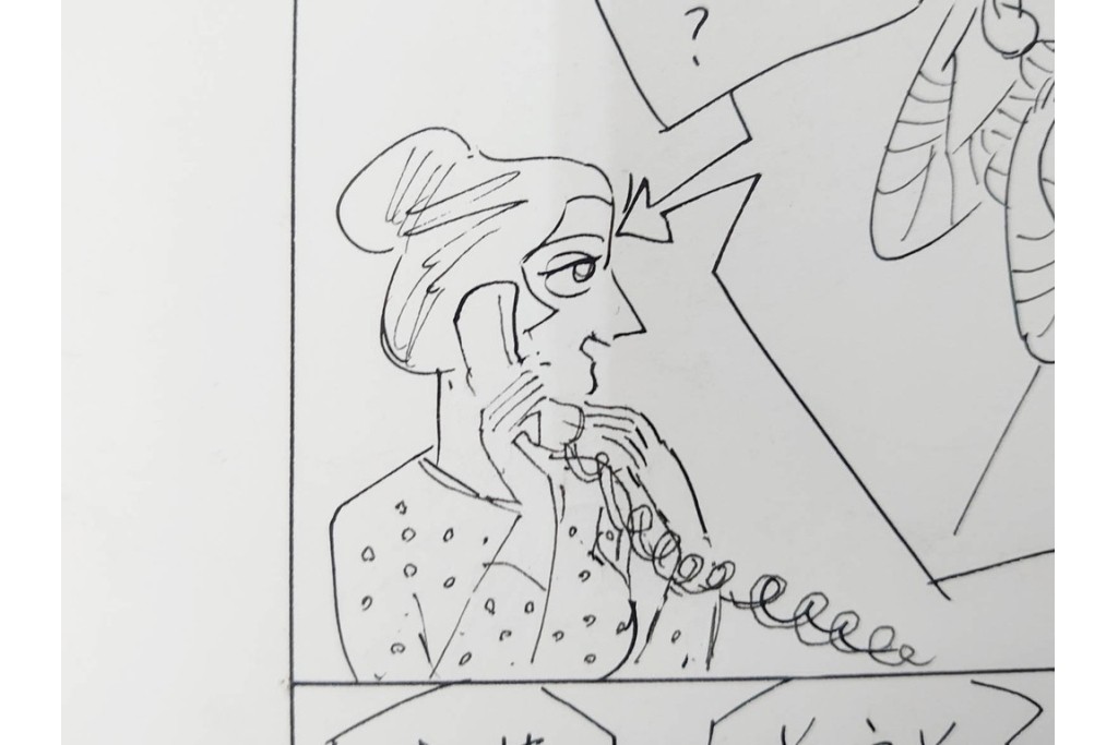小島功　肉筆原画　「ファミリーONE」　漫画原稿10枚セット　(R-087657)