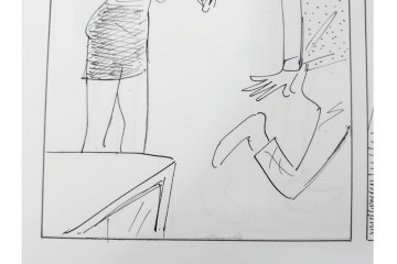 小島功　肉筆原画　「ファミリーONE」　漫画原稿10枚セット　(R-087662)