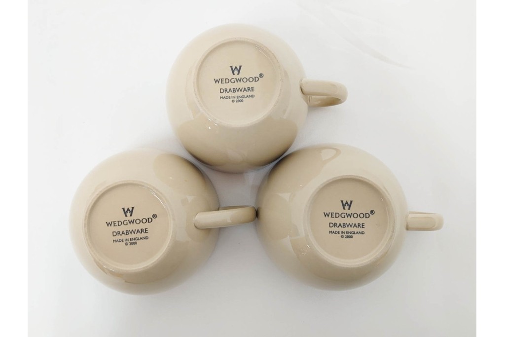 希少　イギリスヴィンテージ　WEDGWOOD(ウェッジウッド)　DRABWARE(ドラブウェア)　トリオ6客セット　(R-087669)