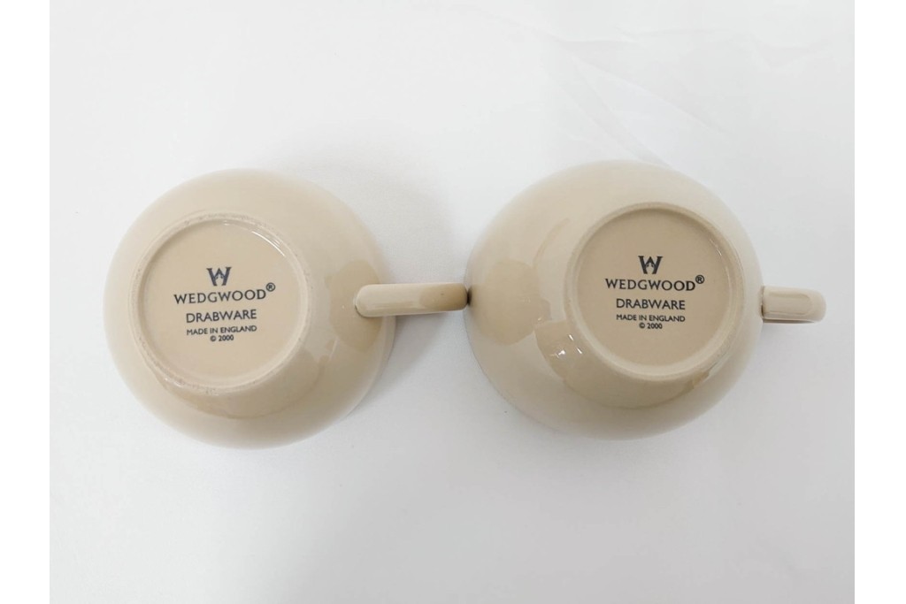 希少　イギリスヴィンテージ　WEDGWOOD(ウェッジウッド)　DRABWARE(ドラブウェア)　トリオ6客セット　(R-087669)