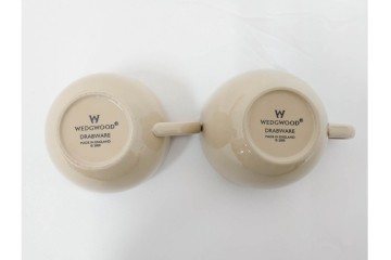 希少　イギリスヴィンテージ　WEDGWOOD(ウェッジウッド)　DRABWARE(ドラブウェア)　トリオ6客セット　(R-087669)