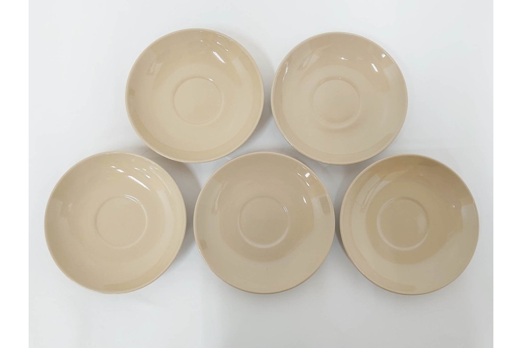 希少　イギリスヴィンテージ　WEDGWOOD(ウェッジウッド)　DRABWARE(ドラブウェア)　トリオ6客セット　(R-087669)