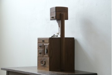 和製アンティーク　大正期　桑材　槐(えんじゅ)材　趣ある佇まいの裁縫箱　(R-087671)