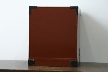 中古　美品　欅産業　朱塗りの小引き出し　(R-087672)