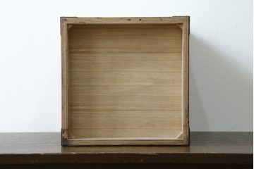 中古　美品　欅産業　朱塗りの小引き出し　(R-087672)