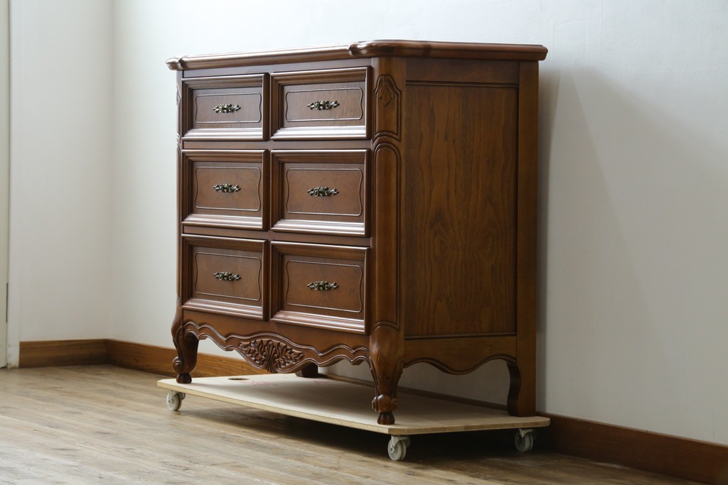 中古　美品　輸入家具　アメリカンクラシックな雰囲気のチェスト　(R-087673)
