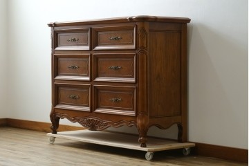 中古　美品　輸入家具　アメリカンクラシックな雰囲気のチェスト　(R-087673)