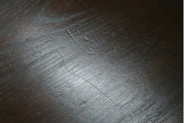 和製アンティーク　総欅(ケヤキ)材　素朴な風合いが魅力の丸ちゃぶ台　(R-087676)