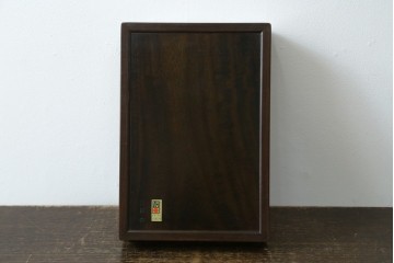 中古　美品　通産大臣指定伝統的工芸品　大阪唐木指物　吉勝作　紫檀材を用いた蛇腹式硯箱　(R-087682)