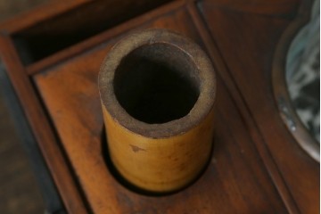 和製アンティーク　指物工芸品　花梨材　漆塗りの煙草盆　(R-087684)