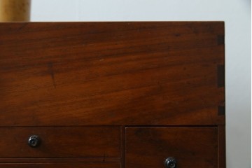 和製アンティーク　指物工芸品　花梨材　漆塗りの煙草盆　(R-087684)