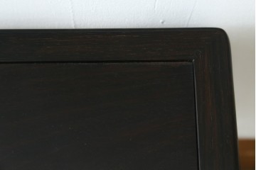 中古　伝統工芸品　大阪唐木指物　大仙作　花梨材　透かし意匠が上品な花台　(R-087685)