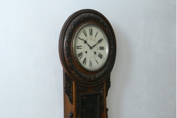 和製アンティーク　特大!!　「ひまわり型」　存在感あふれる大きな掛け時計　(R-087686)
