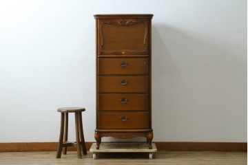 中古　美品　CONDE HOUSE(カンディハウス)　すらりとした縦長フォルムのジュエリーチェスト　定価約28万円　(R-087687)
