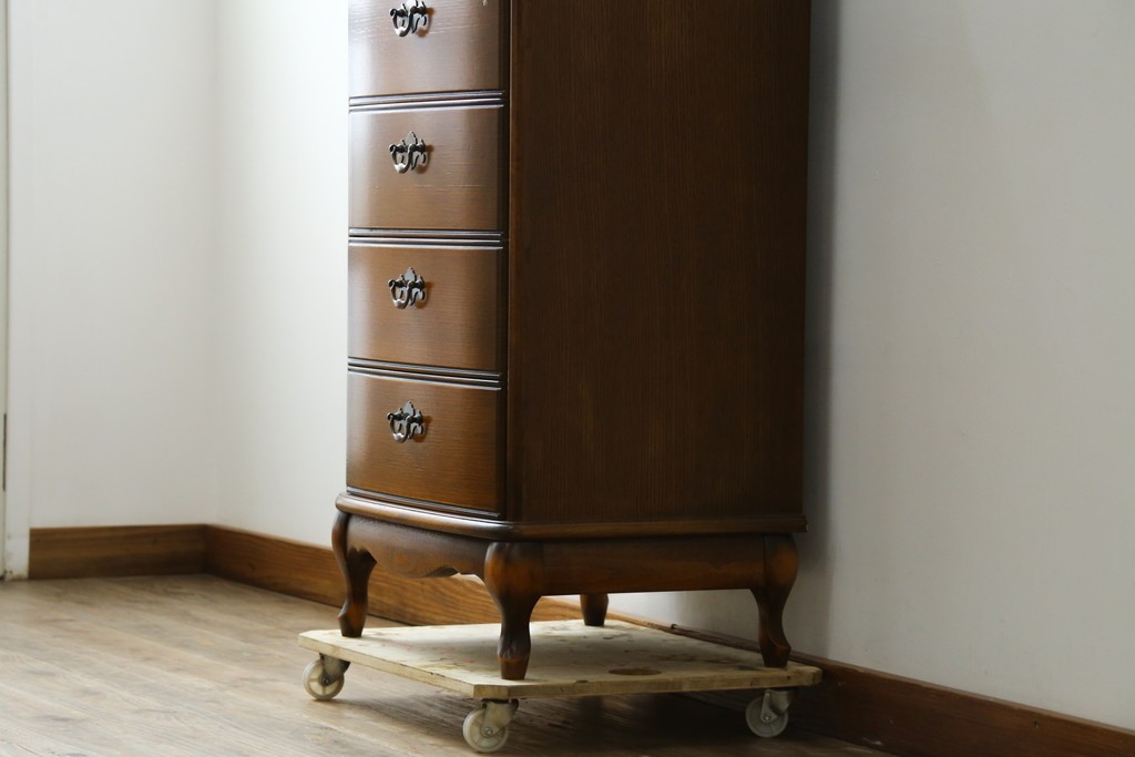 中古　美品　CONDE HOUSE(カンディハウス)　すらりとした縦長フォルムのジュエリーチェスト　定価約28万円　(R-087687)
