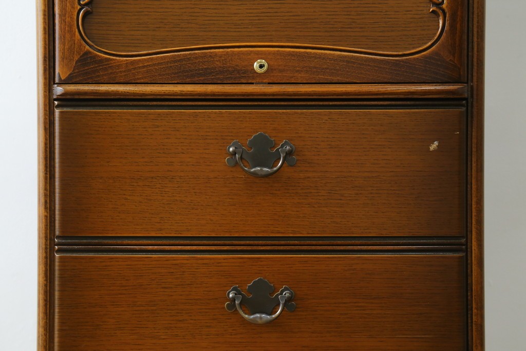 中古　美品　CONDE HOUSE(カンディハウス)　すらりとした縦長フォルムのジュエリーチェスト　定価約28万円　(R-087687)