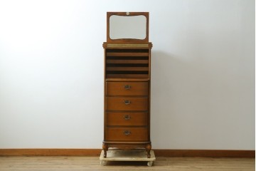 中古　美品　松永工房　Continue(カンティーニュ)　すらりとした縦長フォルムのジュエリーチェスト　定価約28万円　(R-087687)