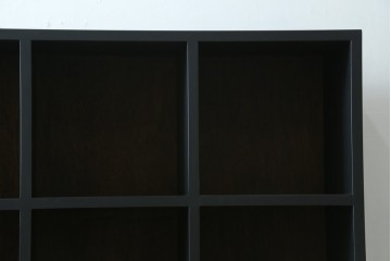 【ラフジュ工房オリジナル】　4×3マス　マットブラック　シックなペイントマス目棚　(R-087689)