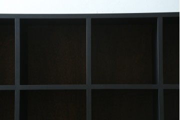 【ラフジュ工房オリジナル】　4×3マス　マットブラック　シックなペイントマス目棚　(R-087689)