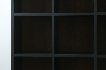【ラフジュ工房オリジナル】　4×3マス　マットブラック　シックなペイントマス目棚　(R-087689)
