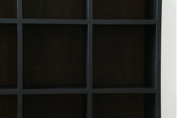 【ラフジュ工房オリジナル】　4×3マス　マットブラック　シックなペイントマス目棚　(R-087689)