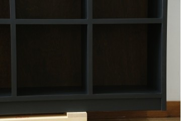 【ラフジュ工房オリジナル】　4×3マス　マットブラック　シックなペイントマス目棚　(R-087689)