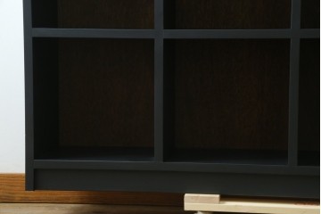 【ラフジュ工房オリジナル】　4×3マス　マットブラック　シックなペイントマス目棚　(R-087689)