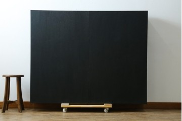 【ラフジュ工房オリジナル】　4×3マス　マットブラック　シックなペイントマス目棚　(R-087689)
