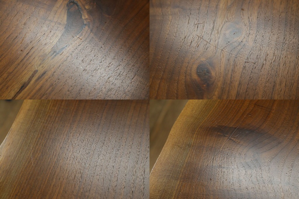 中古　桜製作所創業者・永見眞一氏サイン入り!!　ジョージ・ナカシマ(George Nakashima)　素材を活かした造形が魅力のコノイドテーブル　(R-087692)