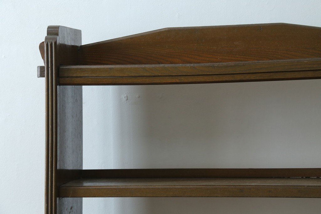 和製アンティーク　栓材　釘を使わない楔(くさび)式のレトロな本棚　(R-087694)