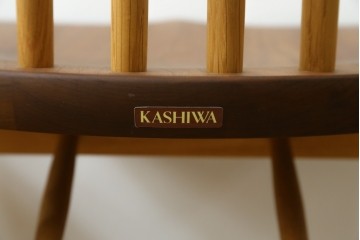 中古　美品　柏木工(KASHIWA)　ウォールナット材&オーク材　ツートンカラーが美しいCC71 CIVIL(シビル)ダイニングチェア2脚セット　(R-087705)